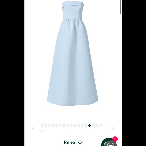 Amsale Rene Dress in Ice - Picture 1 of 6